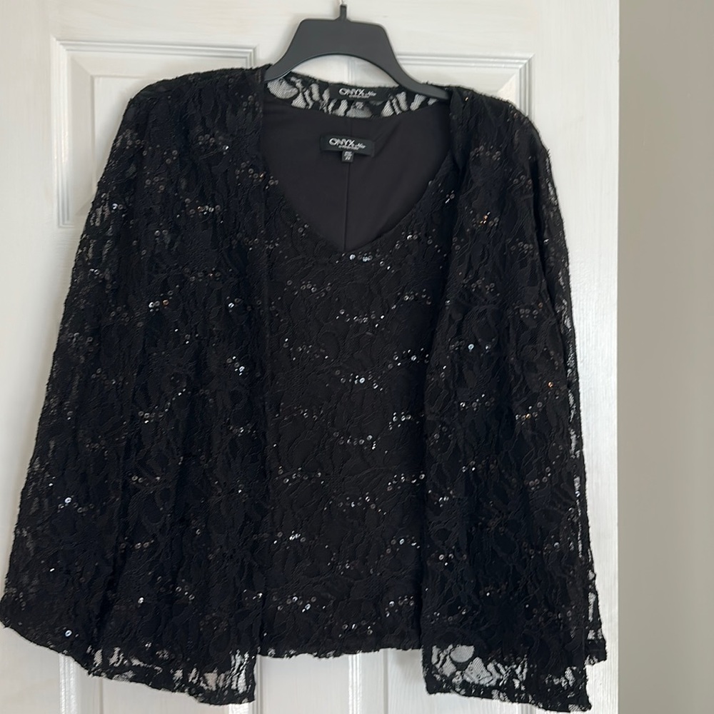 Women’s evening wear top and jacket